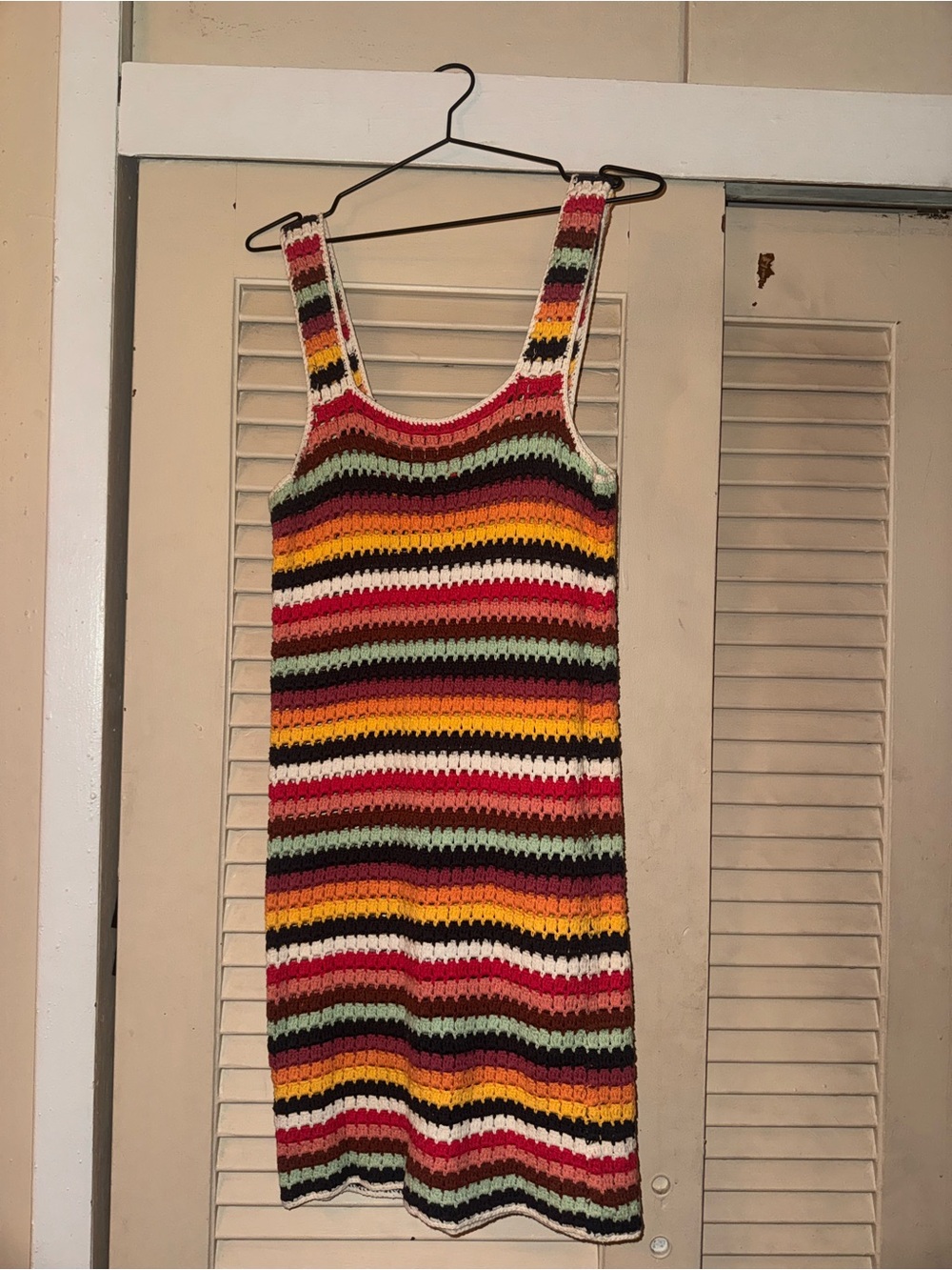 Marine Layer Multicolor Striped Crochet Midi Dress - Picture 4 of 5